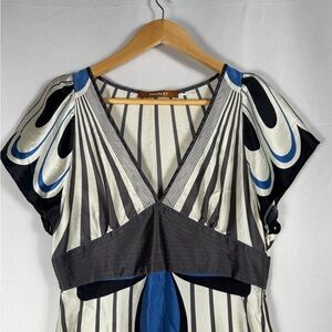 Thurley Silk Dress RARE US 8 Art Deco Great Gatsby Statement Piece Empire Waist